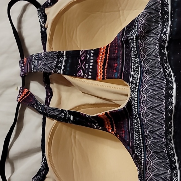 NWT Plus Size Tankini Pull On Athletic Tank Built in bra swim top - Picture 6 of 7